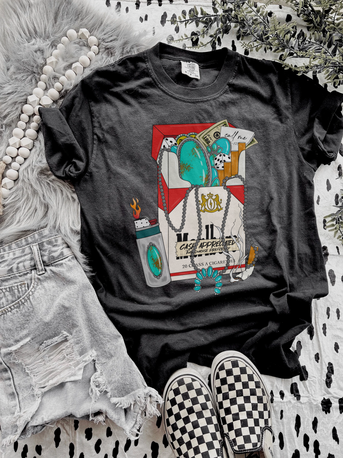 Turquoise Cigarette Box tee