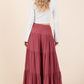 Mittoshop Tier Detail Smocked Elastic Waist Wide Leg Pants