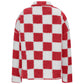 Checkered Snap Down Long Sleeve Teddy Jacket