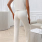 Devine Ribbed Round Neck Top and Pants Set