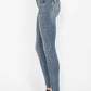 Judy Blue Full Size Tummy Control Vintage Wash Hem Destroy Skinny Jeans