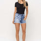 High Rise 2Tone Stretch Shorts