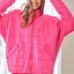 Washed Soft Comfy Quilting Zip Closure Jacket