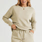 Double Take Full Size Texture Long Sleeve Top and Drawstring Shorts Set